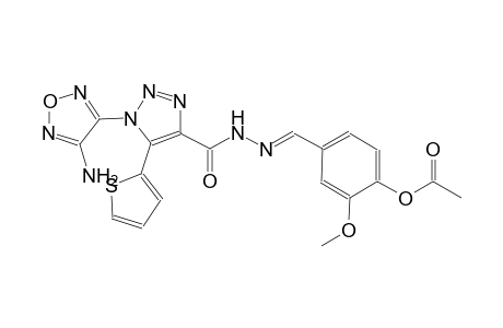 4-[(E)-({[1-(4-amino-1,2,5-oxadiazol-3-yl)-5-(2-thienyl)-1H-1,2,3-triazol-4-yl]carbonyl}hydrazono)methyl]-2-methoxyphenyl acetate