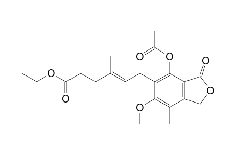 6-(4-hydroxy-6-methoxy-7-methyl-3-oxo-5-phthalanyl)-4-methyl-4-hexenoic acid, ethyl ester, acetate