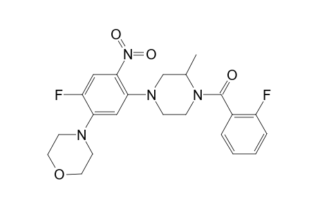 [4-(4-fluoranyl-5-morpholin-4-yl-2-nitro-phenyl)-2-methyl-piperazin-1-yl]-(2-fluorophenyl)methanone