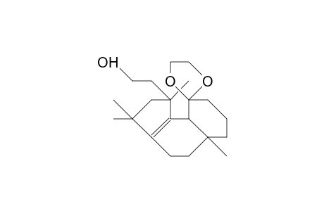 (1S,5AS, 9aS)-9,9-ethylenedioxy-1-(2'-hydroxyethyl)-1,3,3,5a-tetramethyl-2,3,4,5,5a,6,7,8,9,9a-decahydro-1H-benz-[E]-inde