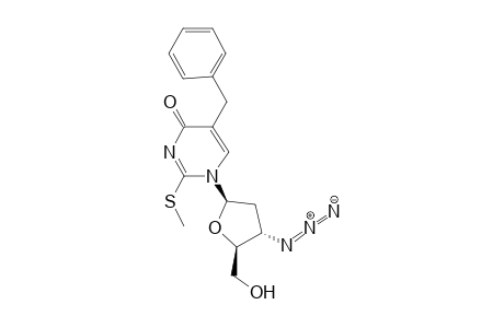 1-[(2R,4S,5S)-4-azido-5-(hydroxymethyl)-2-oxolanyl]-2-(methylthio)-5-(phenylmethyl)-4-pyrimidinone