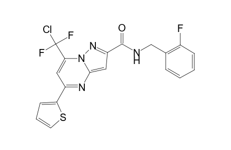 7-[chloranyl-bis(fluoranyl)methyl]-N-[(2-fluorophenyl)methyl]-5-thiophen-2-yl-pyrazolo[1,5-a]pyrimidine-2-carboxamide
