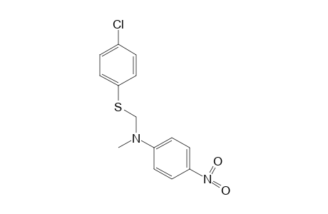 N-{[(p-chlorophenyl)thio]methyl}-N-methyl-p-nitroaniline
