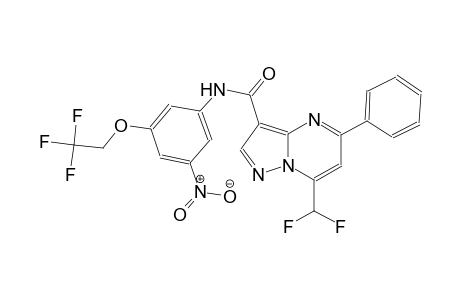 7-(difluoromethyl)-N-[3-nitro-5-(2,2,2-trifluoroethoxy)phenyl]-5-phenylpyrazolo[1,5-a]pyrimidine-3-carboxamide