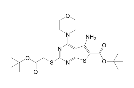 5-AMINO-2-(TERT.-BUTOXYCARBONYLMETHYLSULFANYL)-4-MORPHOLINO-THIENO-[2,3-D]-PYRIMIDIN-6-CARBOXYLIC-ACID-TERT.-BUTYLESTER