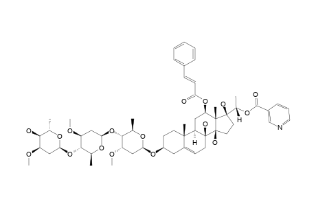 CYNANDROGENIN-3-O-ALPHA-L-CYMAROPYRANOSYL-(1->4)-BETA-D-OLEANDROPYRANOSYL-(1->4)-BETA-D-CYMAROPYRANOSIDE