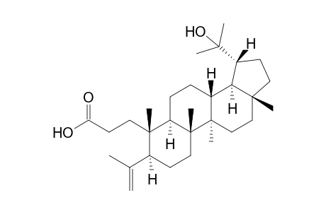 3-((3S,4S,5R,8R,9R,10R,13R,14S,15R)-15-(2-hydroxypropan-2-yl)-4,9,10,13-tetramethyl-3-(prop-1-en-2-yl)hexadecahydro-1H-cyclopenta[a]phenanthren-4-yl)propanoic acid