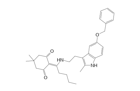 2-[1-[2-(5-benzoxy-2-methyl-1H-indol-3-yl)ethylamino]pentylidene]-5,5-dimethyl-cyclohexane-1,3-quinone