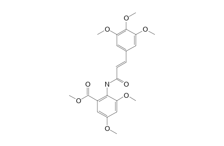 TRANS-2-[3-(3,4,5-TRIMETHOXYPHENYLPROPENYL)-AMINO]-3,5-DIMETHOXYBENZOIC-ACID-METHYLESTER