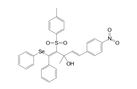 (Z)-3-(p-Nitrostyryl)-2-(p-tolylsulfonyl)-1-phenyl-1-phenylseleno-1-buten-3-ol