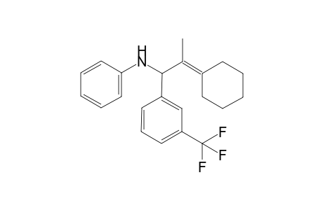 N-(2-Cyclohexylidene-1-(3-(trifluoromethyl)phenyl)propyl)aniline