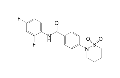 2',4'-difluoro-4-(tetrahydro-2H-1,2-thiazin-2-yl)benzanilide, S,S-dioxide