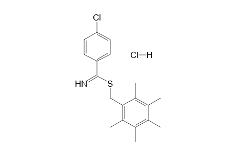 p-chlorothiobenzimidic acid, 2,3,4,5,6-pentamethylbenzyl ester, hydrochloride