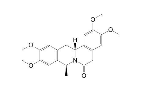 (8RS,13aSR)-8-Methyl-2,3,10,11-tetramethoxy-5,8,13,13a-tetrahydrodibenzo-[a,g]quinolizine-6-one