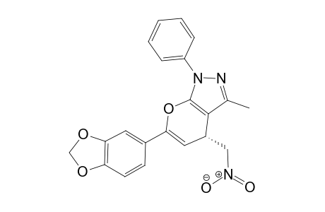 (R)-6-(Benzo[d][1,3]dioxol-5-yl)-3-methyl-4-(nitromethyl)-1-phenyl-1,4-dihydropyrano[2,3- c]pyrazole