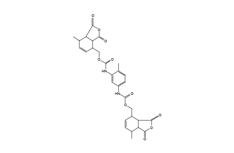 2,4-TOLUENEDICARBAMIC ACID, DIESTER WITH 3-(HYDROXYMETHYL)-6-METHYL-4-CYCLOHEXENE-1,2-DICARBOXYLIC ANHYDRIDE