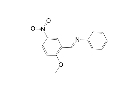 Aniline, N-(2-methoxy-5-nitrobenzylidene)-