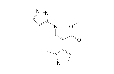 ETHYL-(E)-2-(1'-METHYLPYRAZOL-5'-YL)-3-(PYRAZOL-5"-YLAMINO)-PROPENOATE