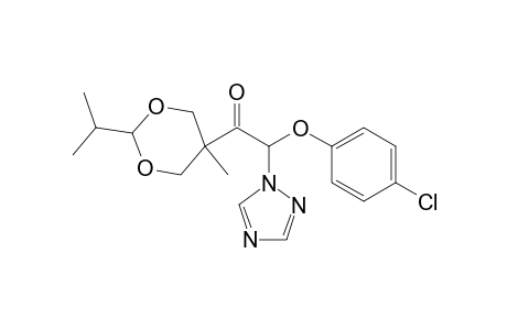 Ethanone, 2-(4-chlorophenoxy)-1-[5-methyl-2-(1-methylethyl)-1,3-dioxan-5-yl]-2-(1H-1,2,4-triazol-1-yl)-