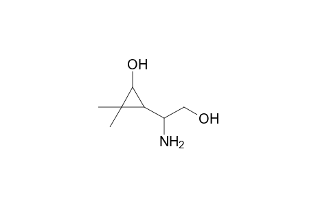 3-[1-Amino-2-hydroxyethyl]-2,2-dimethylcyclopropanol