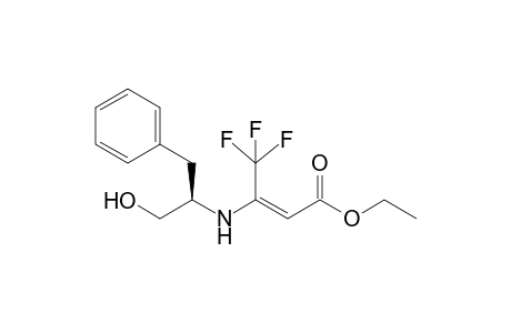 Ethyl 4,4,4-trifluoro-3-(2'-hydroxy-1'-benzylethyl)amino]-but-2-enoate