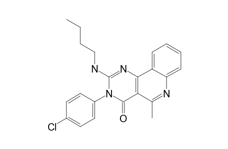 2-(BUTYLAMINO)-3-(4-CHLOROPHENYL)-5-METHYL-PYRIMIDO-[5,4-C]-QUINOLINE-4(3H)-ONE