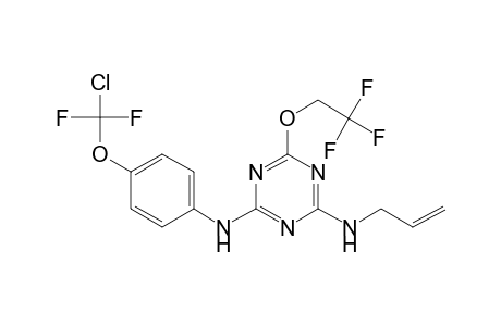 2-N-[4-[chloro(difluoro)methoxy]phenyl]-4-N-prop-2-enyl-6-(2,2,2-trifluoroethoxy)-1,3,5-triazine-2,4-diamine