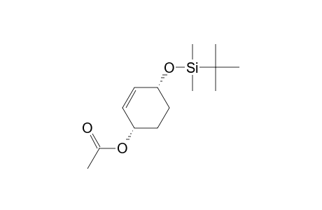 Acetic acid (1R,4S)-(-)-(tert-Butyldimethylsiloxy)cyclohex-2-enyl ester