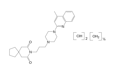 8-{3-[4-(4-METHYL-2-QUINOLYL)-1-PIPERAZINYL]PROPYL}-8-AZASPIRO[4.5]DECANE-7,9-DIONE, DIHYDROCHLORIDE, HEMIHYDRATE