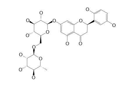 (2-R)-5,7,2',5'-TETRAHYDROXYFLAVANONE-7-RUTINOSIDE;(2-R)-5,7,2',5'-TETRAHYDROXYFLAVANONE_7-O-ALPHA-L-RHAMNOPYRANOSYL-(1->6)-BETA-D-GLUCOPYRANOSID