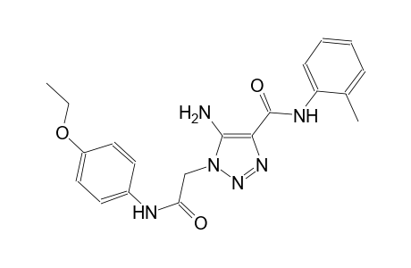 5-amino-1-[2-(4-ethoxyanilino)-2-oxoethyl]-N-(2-methylphenyl)-1H-1,2,3-triazole-4-carboxamide