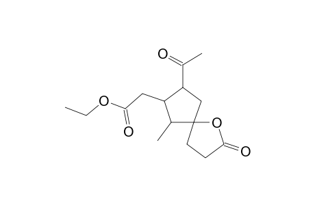 8-Acetyl-7-ethoxycarbonylmethyl-6-methyl-1-oxaspiro[4.4]nonan-2-one isomer