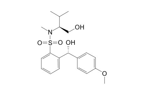 2-[(R)-(4-methoxyphenyl)-oxidanyl-methyl]-N-methyl-N-[(2S)-3-methyl-1-oxidanyl-butan-2-yl]benzenesulfonamide