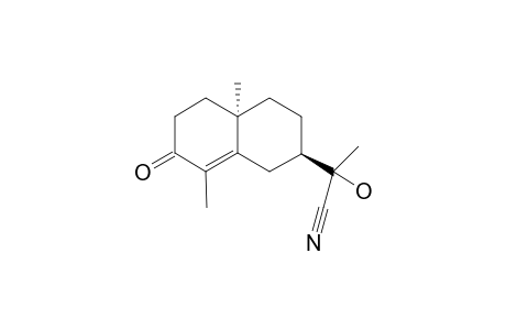 2-[1,2,3,4,4a,5-Hexahydro-4a.alpha.,8-dimethyl-7(6H)-oxonapht-2-yl]-2-hydroxypropanenotrile