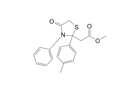 2-[2-(4-methylphenyl)-4-oxo-3-phenyl-2-thiazolidinyl]acetic acid methyl ester