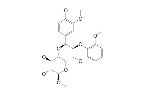 2S,3S;(2S,3S)-1-(4-HYDROXY-3-METHOXYPHENYL)-1-O-(1-O-METHYL,4-DEOXY-BETA-D-XYLOPYRANOS-4-YL)-2-(2-METHOXYPHENOXY)-PROPANE-1,3-DIOL