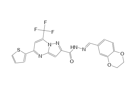 N'-[(E)-2,3-dihydro-1,4-benzodioxin-6-ylmethylidene]-5-(2-thienyl)-7-(trifluoromethyl)pyrazolo[1,5-a]pyrimidine-2-carbohydrazide