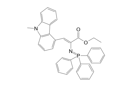 Ethyl .alpha.-[(triphenylphosphoranylidene)amino]-.beta..-[1-(9-methyl)carbazoyl]acrylate