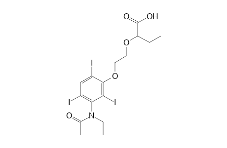 2-{2-[3-(N-ethylacetamido)-2,4,6-triiodophenoxy]ethoxy}butyric acid