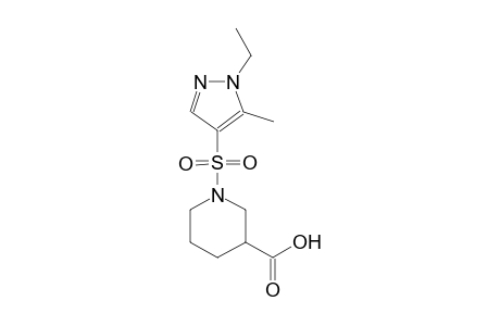 3-piperidinecarboxylic acid, 1-[(1-ethyl-5-methyl-1H-pyrazol-4-yl)sulfonyl]-