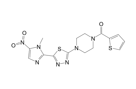 4-[5-(1-Methyl-5-nitro-1H-imidazol-2-yl)-1,3,4-thiadiazol-2-yl]-1-(2-thienyl carbonyl) piperazine