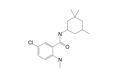 5-chloro-2-(methylamino)-N-(3,3,5-trimethylcyclohexyl)benzamide