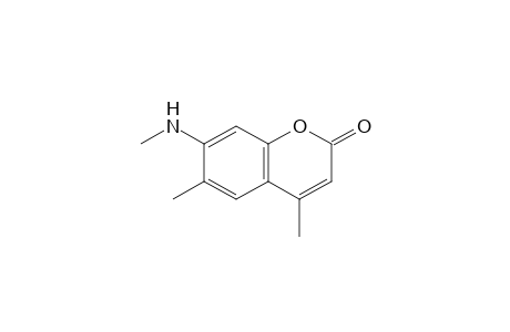 4,6-dimethyl-7-(methylamino)coumarin