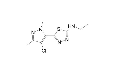 5-(4-chloro-1,3-dimethyl-1H-pyrazol-5-yl)-N-ethyl-1,3,4-thiadiazol-2-amine