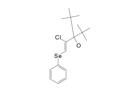 E-1-PHENYLSELENO-2-CHLORO-3-TERT.-BUTYL-4,4-DIMETHYL-1-PENTEN-3-OL