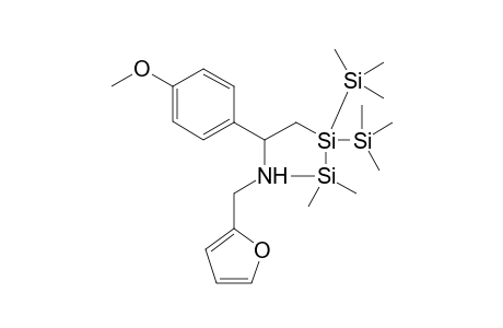 N-(furan-2-ylmethyl)-2-(1,1,1,3,3,3-hexamethyl-2-(trimethylsilyl)trisilan-2-yl)-1-(4-methoxyphenyl)ethan-1-amine