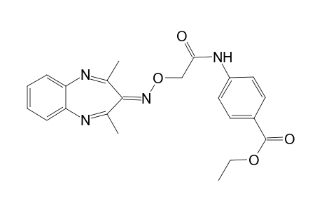 4-[[2-[(2,4-dimethyl-1,5-benzodiazepin-3-ylidene)amino]oxy-1-oxoethyl]amino]benzoic acid ethyl ester