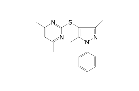 2-((3,5-Dimethyl-1-phenyl-1H-pyrazol-4-yl)thio)-4,6-dimethylpyrimidine