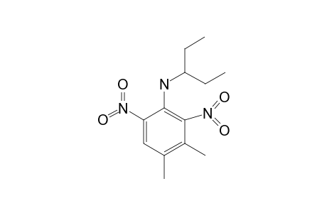 PENDIMETHALIN;N-(1-ETHYLPROPYL)-3,4-DIMETHYL-2,6-DINITROBENZENAMINE