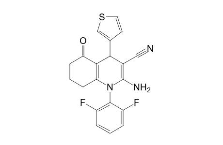 2-Amino-1-(2,6-difluorophenyl)-5-keto-4-(3-thienyl)-4,6,7,8-tetrahydroquinoline-3-carbonitrile